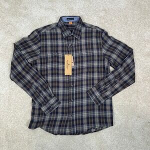 Tailor Vintage Hudson Plaid Stretch Flannel Shirt Mens Size S NWT